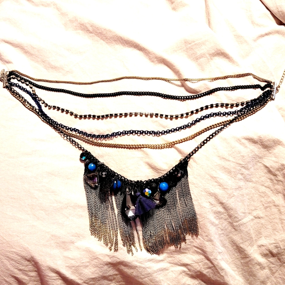 New Express Bib Jewel & Chain Necklace